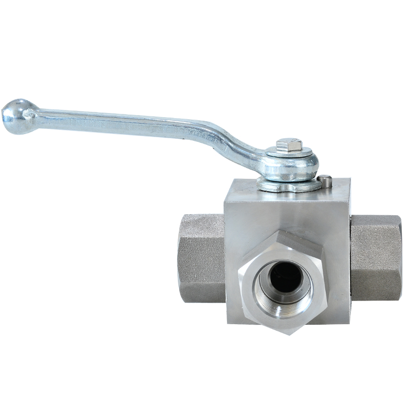 Three way high-pressure ball valve