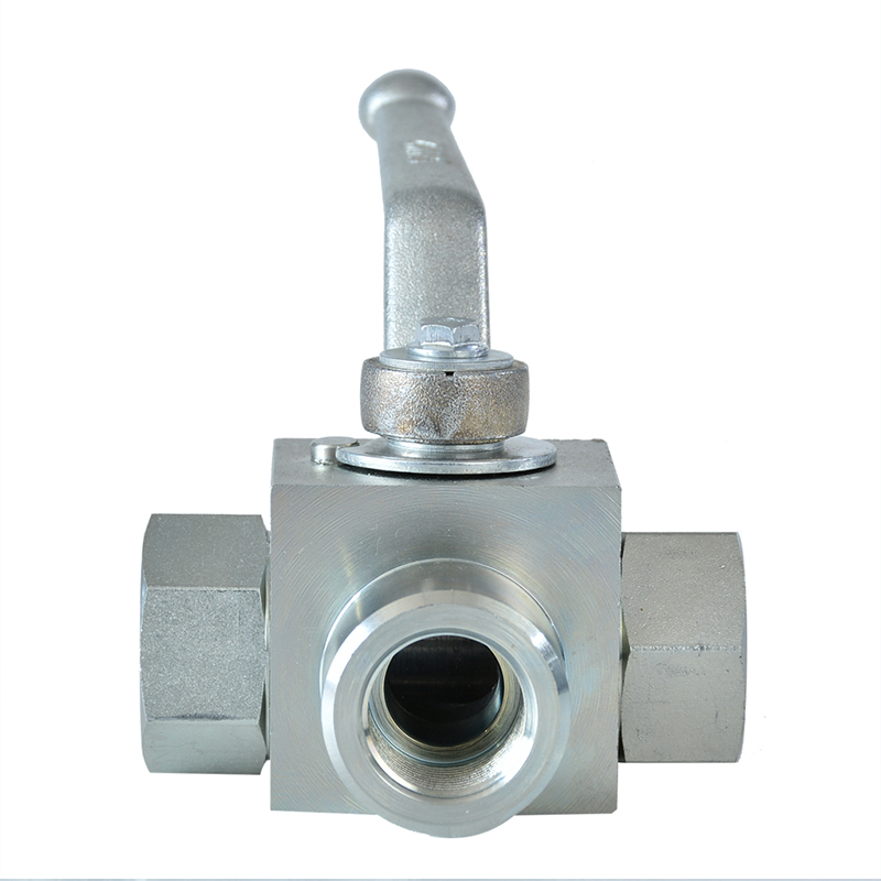 KHB carbon steel three-way internal thread high-pressure ball valve